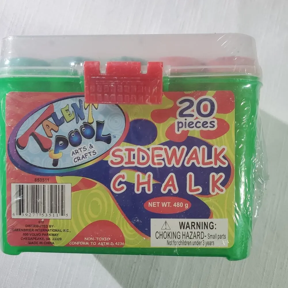 Sidewalk Chalk 20 Piece Set Washable Non-Toxic Outdoor Art Chalk Jumbo Crayons